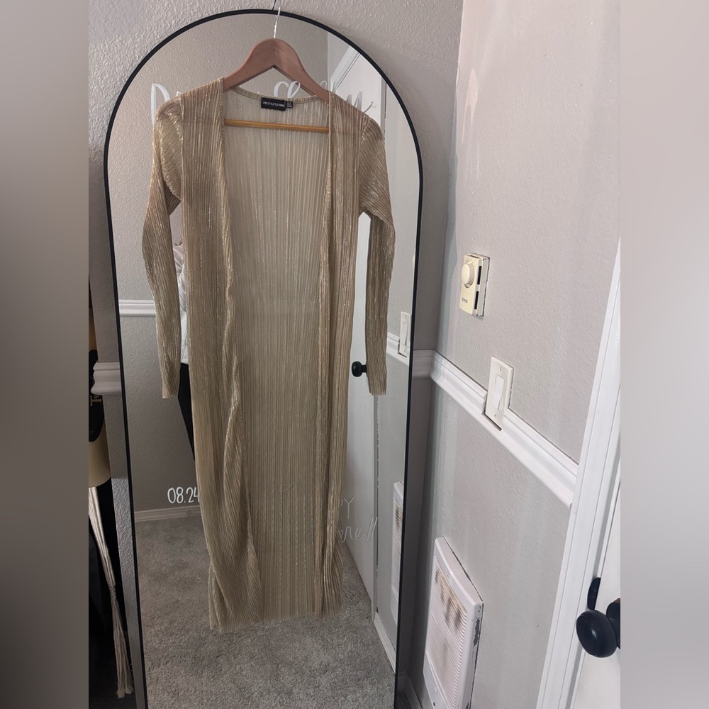 PRETTYLITTLETHING Gold duster - Picture 2 of 3